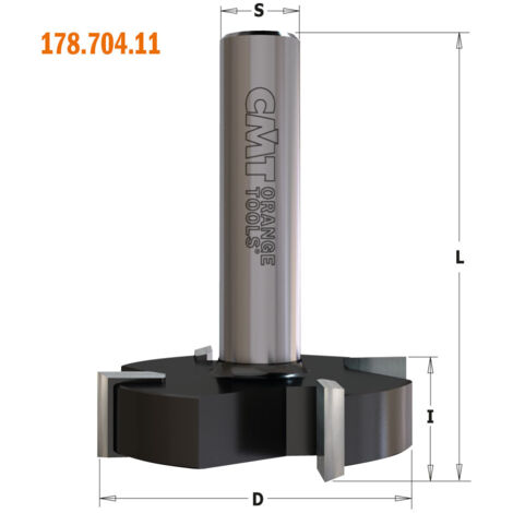 CMT ORANGE TOOLS 663.007.11 milling cutter for baking C/mes HW Z3 S=8x38 D= 35x10.5x60 DX