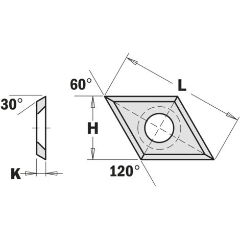 790.280.00 COUTEAU REV. RHOMBUS 2814x14x2mm (30°) B=6,5sv HWM-HC