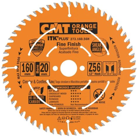 273.160.56H LAME CIRCULAIRE ITK PLUS HW 160X1,8X20(+16) Z=56 ATB+S