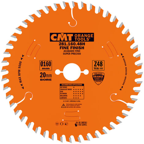 281.160.48H LAME CIRCULAIRA HW 160X2.2/1.6X20+2 Z48 TCG 5POS