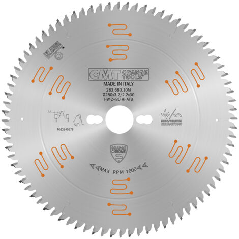 283.680.10M LAME DE PRÉCISION CHROME HW 250x3.2/2.2x30 Z80 38°HiATB -2°NEG (1/5)