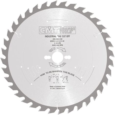 285.036.12M LAME CIRCULAIRE (TRAV.VINE) HW 300x3.2/2.2x30 Z36 10ATB