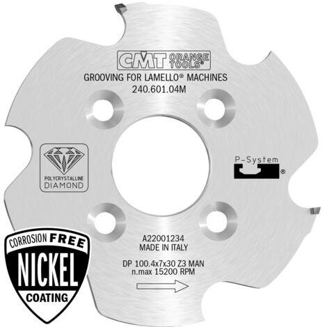 240.601.04 LAME CIRCULAIRE POUR LAMELLO® ZETA P® DP 100,4x7,0/4,0x22 Z3 TCG (1/5)