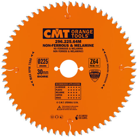 296.225.64M LAME POUR PLASTIQUE NON FERREUX HW 225X2.8/2.2X30 Z64 TCG -6°NEG