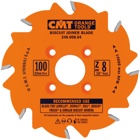 240.008.04 LAME CIRCULAIRE POUR LAMELLO HW 100x3,96/3,0x22+4 Z8 ATB