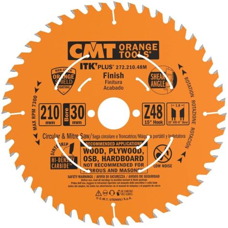 272.210.48M LAME CIRCULAIRE ITK PLUS HW 210X1.8X30(+25) Z=48 ATB+SHEAR