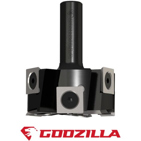 Fraise à feuillurer et à niveler avec couteau interchangeable D=50,8 S=12 Z=6+3 - Godzilla Bits