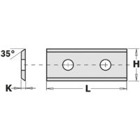 CMT – Couteau réversible STD 50x12x1,5mm – Pour dégauchisseuse et raboteuse – Coupe nette sans éclat – Pour bois dur