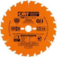 CMT – Lame de scie circulaire ultra-ITK 250mm – Pour bois dur et teck – Alésage 30mm – 24 dents – Coupe nette sans éclat