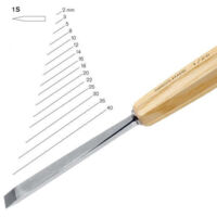 Gouge à sculpter droite Profil Pfeil PF01S-40 (bord incliné et biseau des deux côtés)