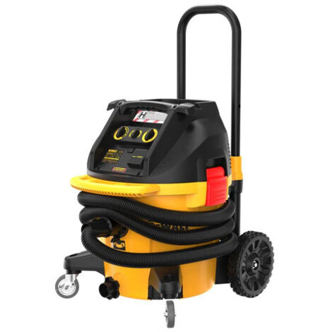 Dewalt – Aspirateur industriel classe H 1400W – Débit d'air 75 l/s – Capacité 38 L – Pour poussières dangereuses et liquides – Tuyau 4,6 m