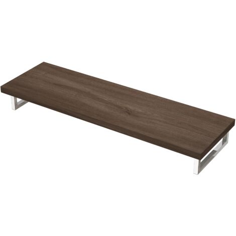 Mai & Mai Meuble sous Vasque Marron Bois 45x160cm Plan de Travail pour Salle de Bain avec Équerres en Acier Inoxydable (1/5)