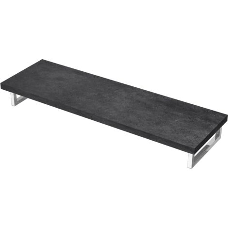 Mai & Mai Meuble sous Vasque Gris Foncé 50x160cm Plan de Travail pour Salle de Bain avec Équerres en Acier Inoxydable