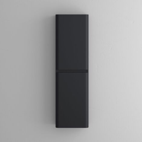 Mai & Mai Meuble de Salle de Bains Meuble Colonne de Rangement Murale Armoire Haute 35x20x120cm Noir Mat Lucca