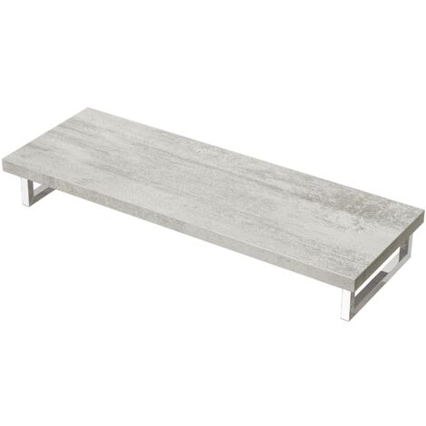 Mai & Mai Meuble sous Vasque Gris claire 45x140cm Plan de Travail pour Salle de Bain avec Équerres en Acier Inoxydable (1/5)