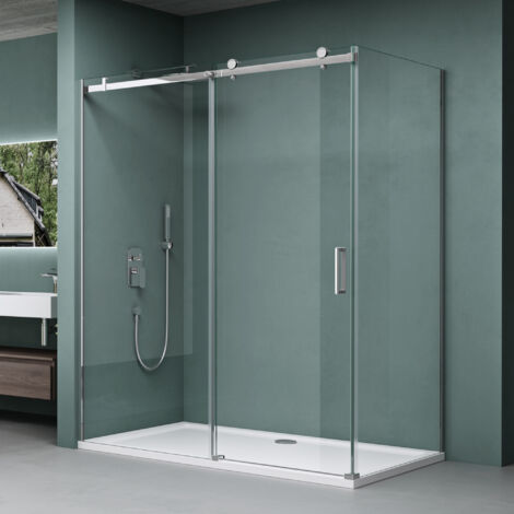 Mai & Mai Paroi de Douche Porte de Douche Coulissante Montage Réversible Cabine de Douche 75X145 en Verre Trempé Transparent de 8mm Pare Douche Rav17K (1/5)