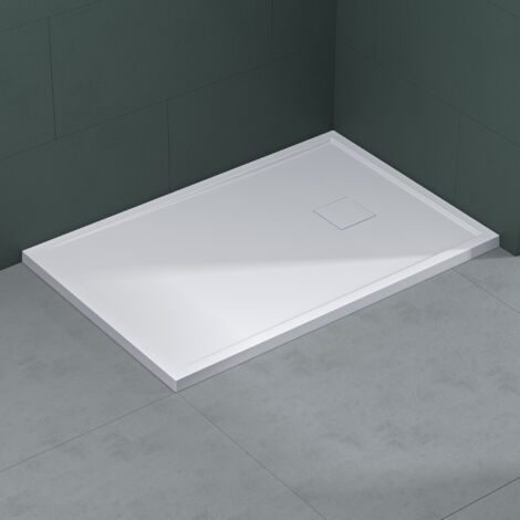 Mai & Mai Receveur de Douche 80x120 Bac à Douche Blanc en Résine Géo8 (1/5)