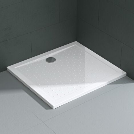 Mai & Mai Receveur de Douche Anti Glisse Bac à Douche Blanc 90x100x4cm Rectangulaire Lucia02AR