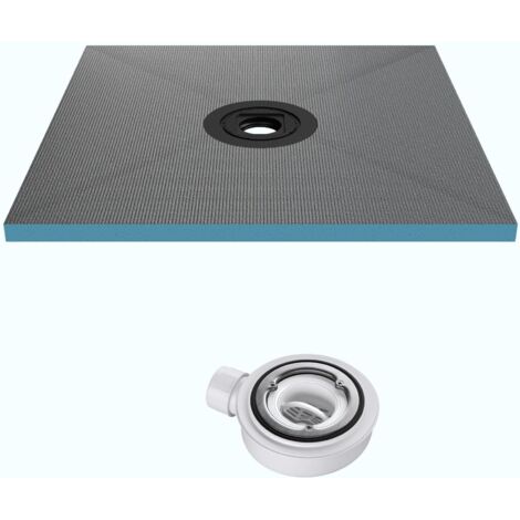 Mai & Mai Receveur de Douche à Carreler XPS 100x100cm avec Bonde Recoupable sur Mesure pour Douche