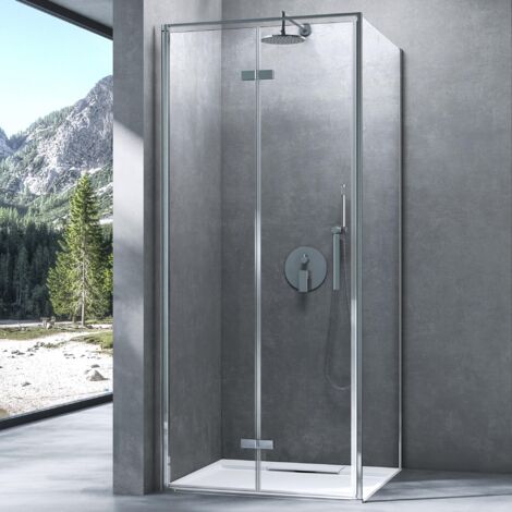 Mai & Mai Cabine de Douche Paroi de Douche 70x100x195cm Montage Réversible Verre de Sécurité Trempé de 8mm avec Revêtement Nano Rav37-Plus (1/5)