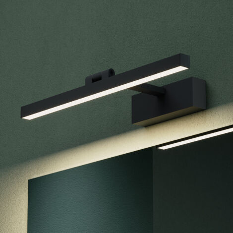 Mai & Mai Lampe Miroir LED 4000K pour Salle de Bain Murale 180° Rotative 40cm Noir Desgin Strahlenschon (1/5)