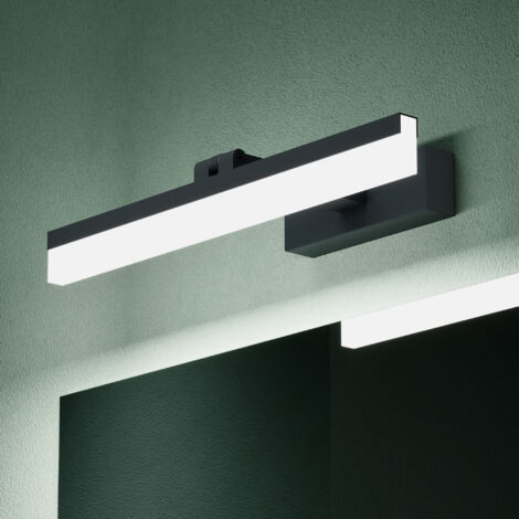 Mai & Mai Lampe Miroir LED 6000K pour Salle de Bain Murale 180° Rotative 40cm Noir Desgin Luxaris