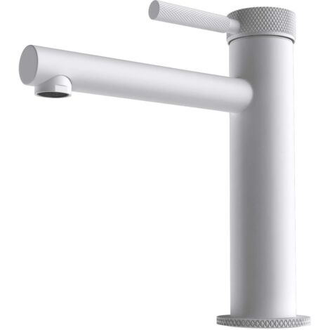 Mai & Mai Robinet Salle de Bain Mitigeur Blanc Mat en Laiton Robinet pour Lavabo Vasque WAO-7601 (1/5)
