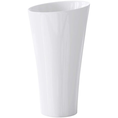 Mai & Mai Lave Main évier Vasque 42x42x85cm en Résine de Synthèse Blanc Ovale Sans Perçage Pour Robinet Lavabo Sans Trop-plein à Poser au Sol Col33