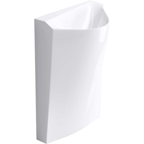 Mai & Mai Lavabo à Poser au Sol Blanc 55cm Vasque sur Pied en Résine Evier Lave Mains Salle de Bain sans Trop-plein Col37