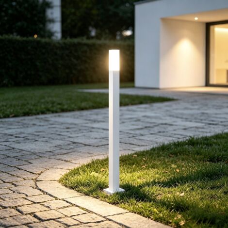 Mai & Mai Lampe sur Pied Extérieur Blanc Éclairage Extérieur de Jardin LED IP65 Desgin Deus Lumina 38x38x806mm