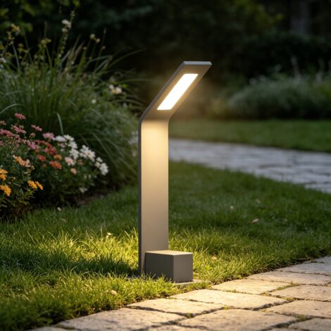 Mai & Mai Lampe sur Pied Extérieur Gris Foncé 128x98x408mm Éclairage Extérieur de Jardin LED IP65 Desgin Pfadfinder