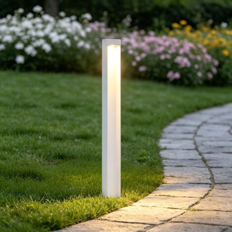 Mai & Mai Lampe sur Pied Extérieur Lapme Jardin Blanc 60x60x800mm Eclairage Extérieur LED IP65 Desgin BaldersLights