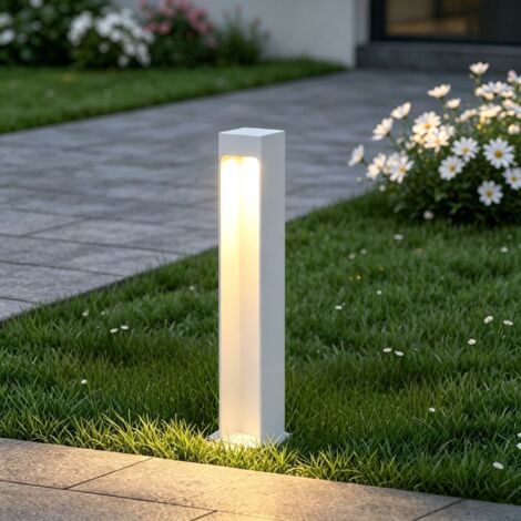 Mai & Mai Lampe sur Pied Extérieur Lapme Jardin Blanc 60x60x400mm Éclairage Extérieur de Jardin LED IP65 Desgin BaldersLights