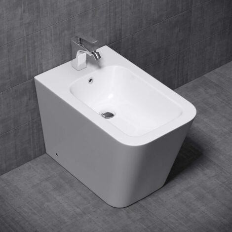 Mai & Mai Bidet à Poser en Céramique Blanc Bidet de Salle de Bain S-D112