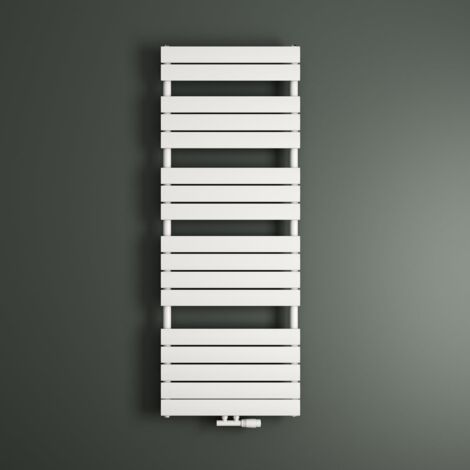 Mai & Mai Radiateur à Eau Chaude Mural Chauffage Central 160x60cm Sèche-Serviettes Blanc en Acier Inoxydable (1/5)