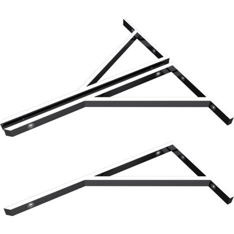 Mai & Mai Équerre de Fixation en Inox 3 Pièces Support pour Étagère Mural Robuste WH2 50cm