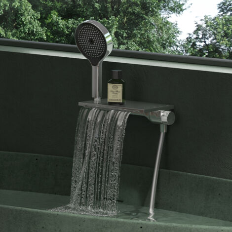 Mai & Mai Robinet Baignoire Mural Mitigeur avec 1,5m Flexible Douche avec Douchette 5 Modes de Jets DSN-401 (1/5)
