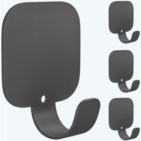 Mai & Mai Porte Manteaux Mural en Alliage d'Aluminium pour Salle de Bain Cuisine Chambre Entrée Accroche Serviette 4 Crochet Patère Murale Anti-chute Gris 40×40×20 MM Stalo-15 (1/5)