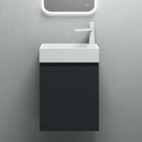 Mai & Mai Ensemble de Meuble de Salle de Bain Meuble sous Lavabo Suspendu Anthracite Mat 46x26x63cm avec Vasque PS02