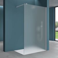 Mai & Mai 140x200cm Paroi de Douche à L'italienne Pare Douche Opaque Satiné verre de sécurité trempé de 10mm Revêtement Nano Easy Clean BRAM3 Bremen2VS