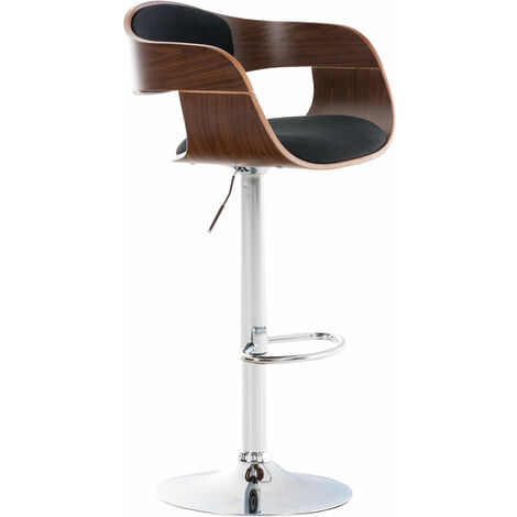Tabouret de bar Kingston Tissu Noyer / Noir (1/5)