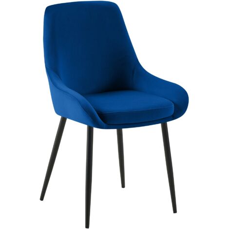 Chaise De Salle à Manger Elmira En Velours - Design Moderne - Dimensions 50x53x86 Cm - Neuf
