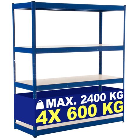 Étagère pour charges lourdes 160x60x180 cm Bleu
