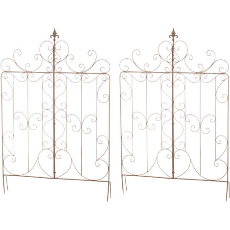 Jeu de 2 treillages Mandevilla Marron antique (1/5)