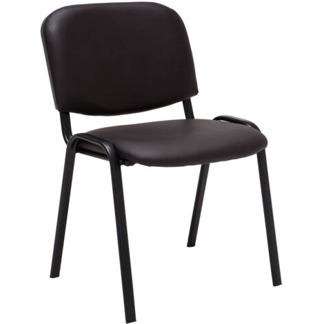 Chaise Visiteur Ken similicuir Marron (1/8)