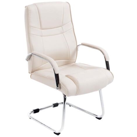 Chaise visiteur Attila similicuir Crème (1/5)