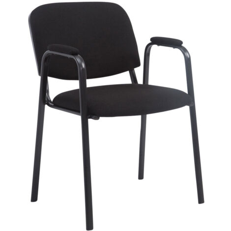 Chaise empilable Ken Pro en tissu Noir (1/7)