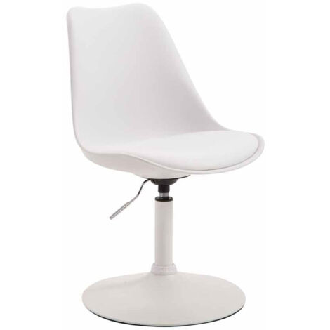 Chaise de Salle à manger Maverick avec pied trompette Blanc Blanc (1/3)