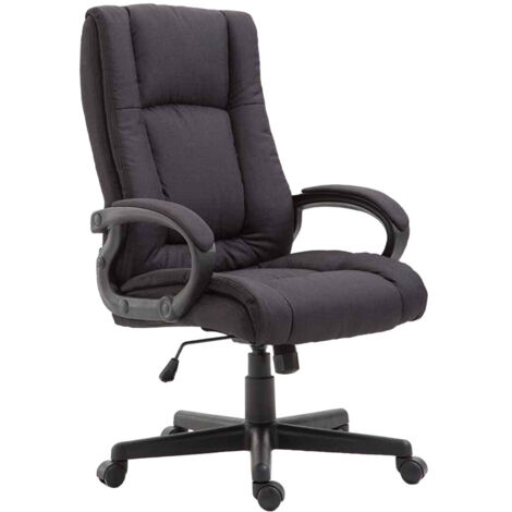 Chaise de bureau XL Sparta Tissu Noir (1/5)