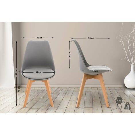 Chaise de salle à manger / cuisine Linares Gris Plastique